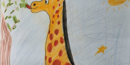 Tegning af en giraf