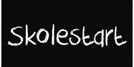 Skolestart på tavle
